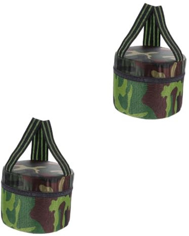 Sosoport 2 STK Gartenhocker für Frauen Bar Outdoor-Hocker Good Mood tragegriff Schaukelstuhl Klappbank praktischer gartenhocker Mann Gartenhocker runden Schemel Tritthocker Fußbank Reisen