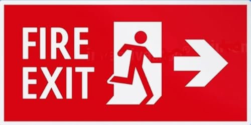 GLOBAL CARTELLO SEGNALETICO UNI - EXIT Uscita d'emergenza antincendio personalizaata - Segnale Adesivo Resistente, Pannello in Forex, Pannello In Alluminio (PANNELLO IN ALLUMINIO, 30X12 CM)