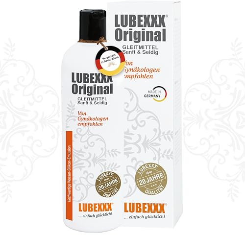 LUBEXXX Original Gleitmittel 300ml. Von Frauenärzten empohlen. Sehr ergiebig, nicht klebrig, langanhaltende Gleitfähigkeit, Hautverträglichkeit Test Sehr Gut 03/2024, wasserlöslich, Made in Germany