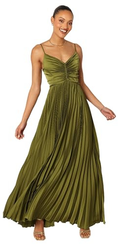 Petal & Pup Damen Naira Pleated Maxi Dress Set, Palmengrün, 40 (2er Pack)