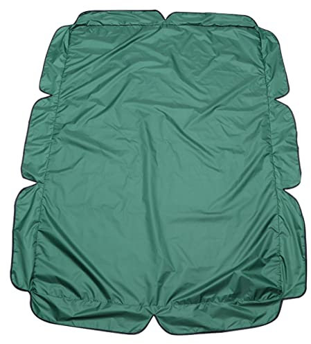 FUNOMOCYA Abdeckung Für Gartenschaukel Schaukelabdeckung Schaukelschutz Gartenstuhl-Sonnenschutz Mit Gummiband Zur Einfachen Befestigung Langlebiges Material Elegantem Wellenrand Dunkelgrün