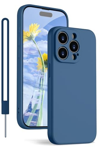KPPIT for iPhone 13 Pro Case Silicone,for iPhone 13 Pro Phone Case Shockproof Cover with Microfiber Lining,Silky-Soft Touch Full-Body Protective 6.1 inch(Royal Blue)