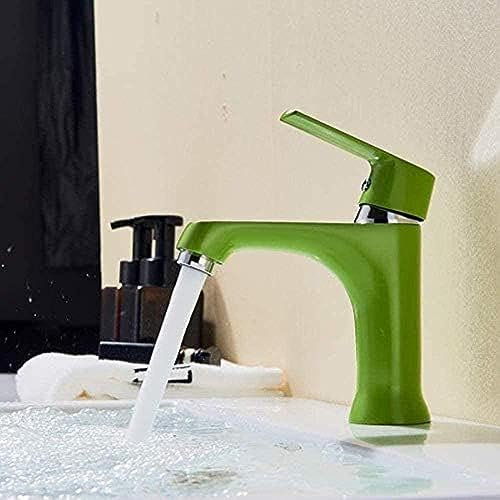 Faucet Kitchen Tap Faucet Green Basin Faucet Single Lever Hot Cold Water Bathroom Mixer Tap Orange Basin Vessel Sink Faucet Deck Mounted Bathroom Faucet
