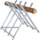 UISEBRT Klappbarer Sägebock für Kettensägen, Belastbarkeit 150kg, Stahlgestell für Brennholz und Holzsägearbeiten, 82x80.5x79cm, Stahl