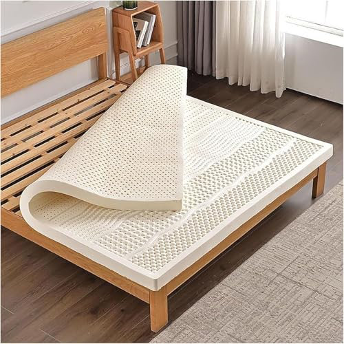 Ergonomische Naturlatex-Matratze 80×150cm(31×59inch), Hypoallergen Latexmatratze Wabenporenbelüftung, 100% Natur Latex-Matratze Kompression und Keine Verformung,4in