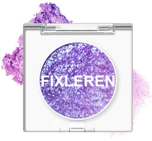 Fixleren Palette di ombretti con glitter, camaleonte, eyeshadow, cambiamento metallizzato, glitter olografici a lunga durata, ombretto multicromo, trucco per palco/festa (Lila-6)