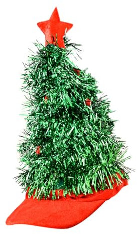BESTonZON Xmas Baum Hut Lustiger Weihnachtsbaum Hut Für Partys Kreative Foto Requisiten Stilvolle Dekoration Ideal Für Festliche Anlässe Und Weihnachtsfeiern