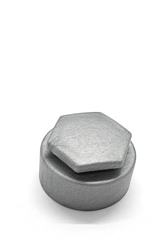 Partsdealers Wheel Nut Covers - Durable Bolt Covers Caps (1, Matt Alloy Grey, 25mm Locking)