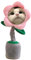 Personalisierte Sonnenblume, imitierende Plüschpuppe mit singender und Tanzender Cartoon-Sonnenblume, geeignet für Erwachsene, Geburtstags- und Partygeschenke (Rosa)