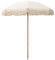 Générique Parasol de Plage 200cm avec Frange, Parasol de Terrasse Portable, Protection UV, 8 Baleines en Fibre de Verre, Mât en Bois, Sac de Transport