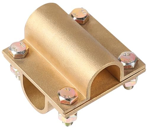 LALAGO Ø20mm Messing Kreuzverbinder Geeignet 120mm², Tiefenerder Erdungsklemme, Erdungsbandschelle, Staberder Halter Blitzableiter Material, Anschlußklemme Bandeisen für Rundleiter Blitzschutz Klemme