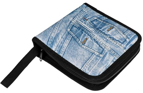 Aruicheng CD DVD Hüllen CD DVD Aufbewahrung CD Tasche CD Aufbewahrungsbox CD Box CD Mappe CD Hülle Mit Taschen Aufbewahrung CD Case DVD Organizer Aufbewahrungstasche für Auto und Zuhause