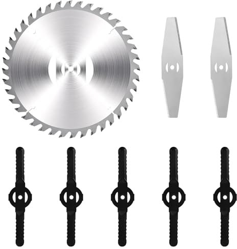 8 cuchillas de metal, 8 piezas de repuesto para desbrozadora de césped, cuchilla de repuesto, accesorio para desbrozadora (8 unidades)
