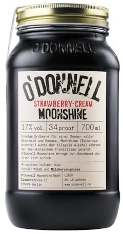 O'Donnell Moonshine Strawberry Cream Likör Deutschland inkl. FeinWert E-Book (1 x 0,7l)