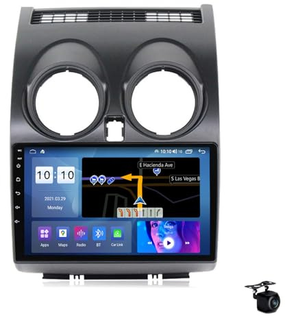 Android 14 Double Din Car Stereo Radio for N-ISSAN QASHQAI 2006-2013 GPS Sat Nav Navigation 9 Multimedia Video Player Built-In DSP FM BT Wifi SWC 4G 5G Carplay Plug And Play,M400S