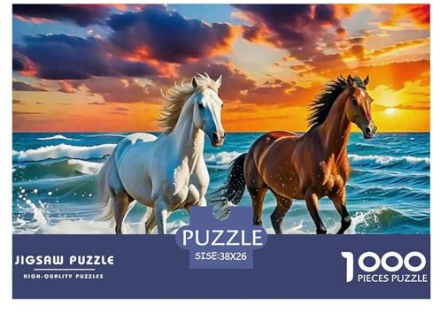 Pferd Puzzle 1000 Teile Premium Quality Lernspiel Animal Premium Quality Impossible Game 38x26cm/1000pcs