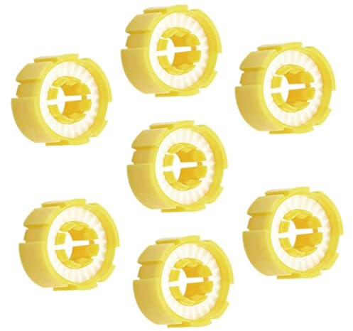 Inflatable Life Vest Bobbin Replacement 7Pcs Plastic for Water Sports | Manual Activation Device, Precision Trigger, Watersoluble Technology, Quick Inflation Design, Yellow Parts for Life Jackets