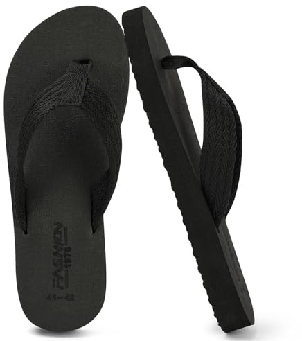 BSBUY Unisex Flip Flops Mens Flatform Beach Flip-Flop EVA Slippers Ladies Girls Yoga Mat Cushion Thong Sandals Beach Travel Platform Sandals Slip-Resistant Flat Flip Flops for Shower(UK:9.5-10)