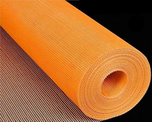 Rouleau de treillis métallique en fibre de verre, treillis métallique de réparation en fibre de verre pour renfort mural, blanc/orange, 3-5 mm, 50-200 m (orange, 100mx0,5cm)