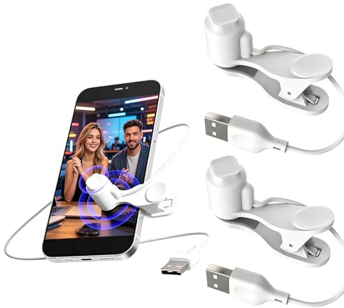 2 Stück Auto Clicker, Handy Automatisch Bildschirm Klicker USB Leise Mit 3 Einstellbaren Geschwindigkeiten, 180° Drehbar Für Live Streaming Gaming Shopping Kompatibel Mit Smartphone Tablet 0.8m Kabel