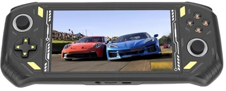 Yanmis Handheld-Spielekonsole mit 5,5-Zoll-Bildschirm. Leistungsstarker Quad-Core für Tragbare Gaming-Enthusiasten. ABS-Material (Black)