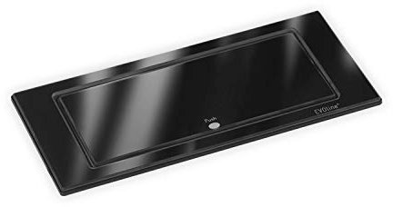 EVOline BackFlip, 180° drehbar, Glas glänzend schwarz, 2-fach Steckdose + 1 USB-Charger mit EVOline