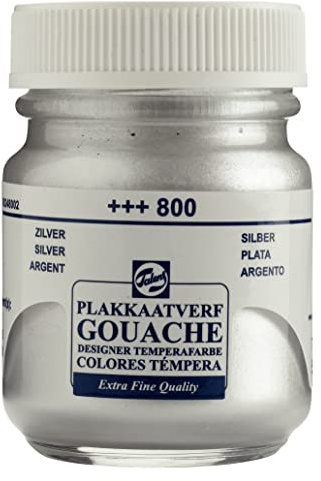 Talens Gouache Extra Fine Quality - 50 ml Argent 800 - Finition mate à haut pigment Peinture d'artiste