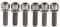 Bicycle Stem Bolts, Titanium Alloy M5 x 18mm Bike Stem Screw with Washers Set for MTB/Mountain Bike/Road Bicycle Bicycle Stem, Pack of 6 (Titanium)