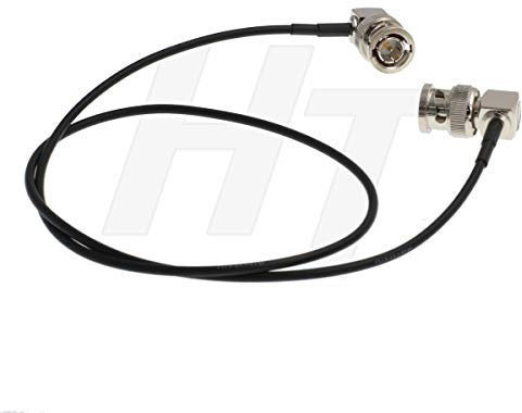 HangTon 5pcs 3G HD SDI BNC Video Koaxialkabel für Teradek Atomos Portkeys ALEXA DSMC5 Kamera Monitor Transmitter, Schwarz Geschirmt RG174 1m