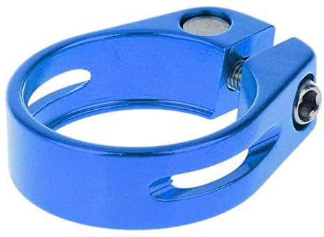 VOANZO 2 PCS MTB Bicycle Seat Tube Clamp 31.8 Aluminium Alloy Mountain Road Bike Seatpost Seat Post Clamp Tube Clip (Blue)
