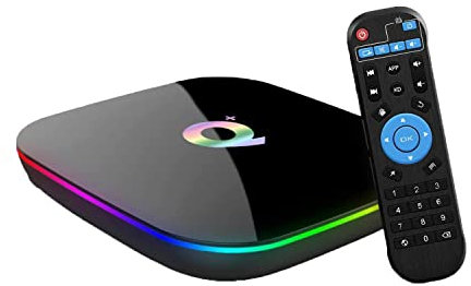 Android TV Box,Q Plus Android 9.0 TV-Box 4 GB RAM / 32 GB ROM H6 Quad-Core unterstützt 2,4 GHz WiFi 6 K HDMI DLNA 3D Smart TV Box