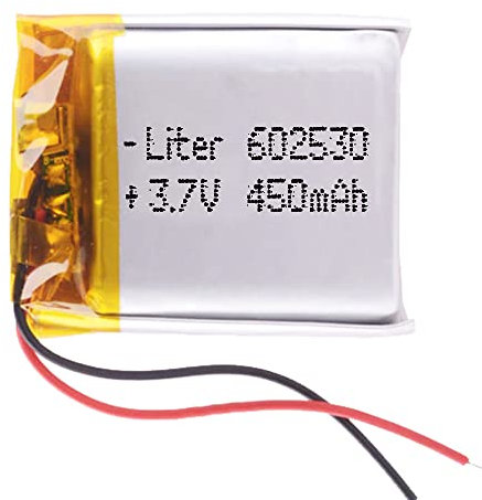 Batterie 602530 LiPo 3.7V 450mAh 1.665Wh 1S 5C Liter Energy Battery pour l'électronique Rechargeable Téléphone Portable Smartwatch GPS - Ne Convient Pas à la Radiocommande 32x25x6mm (450mAh|602530)