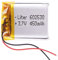 Batterie 602530 LiPo 3.7V 450mAh 1.665Wh 1S 5C Liter Energy Battery pour l'électronique Rechargeable Téléphone Portable Smartwatch GPS - Ne Convient Pas à la Radiocommande 32x25x6mm (450mAh|602530)