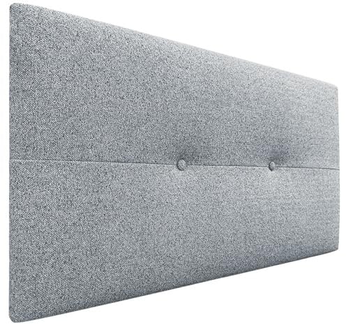 DHOME Cabecero de Polipiel o Tela AQUALINE Pro cabeceros Cabezal tapizado Cama Lujo (Tela Gris Perla, 110cm (Camas 80/90/105))