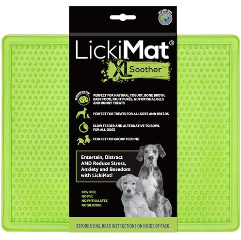 LickiMat X Large Schnuller, Hunde-Futtermatte gegen Langeweile und Angstlinderung, ideal für Lebensmittel, Leckerlis, Joghurt oder Erdnussbutter, lustige Alternative zu einem Slow Feeder Hundenapf,