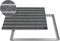 EMCO Eingangsmatte DIPLOMAT Large Rips hellgrau 22mm + ALU Rahmen Fußmatte Schmutzfangmatte Fußabtreter Antirutschmatte, Größe:600 x 400 mm