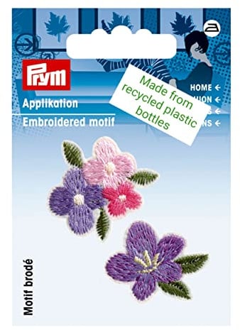 Prym Recycled Plastic Patch Motif Flowers for Dressmaking - Each