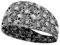 Kuiaobaty Skulls Running Stirnbänder für Frauen, Silber Totenkopf Sport Stirnbänder für Männer Breites Haarband Stretch Turban Stirnband Gothic Outfit