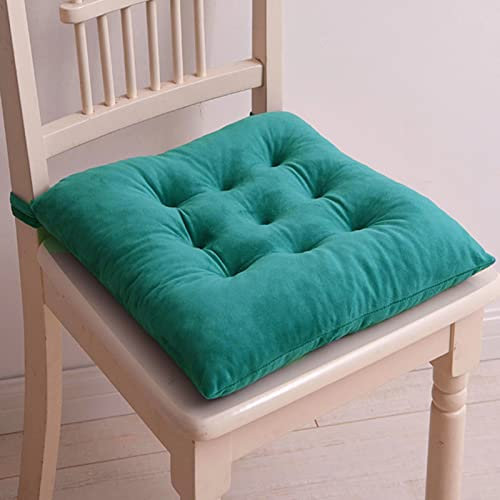 Yadlan Stuhlkissen 45x45 Mit Bändern 6er Set, Sitzkissen Outdoor Gartenstuhl, Sitzpolster Stuhl Trapez Sanft, Bunt Doppelseiten Gartenkissen Grün