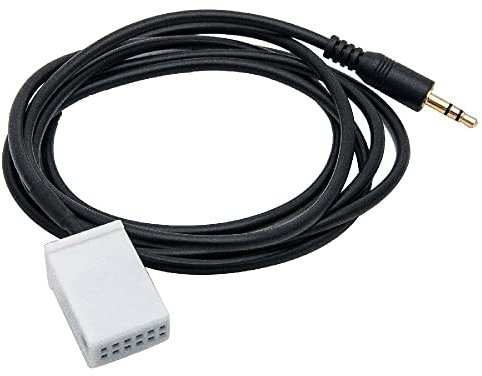 Baceyong Câble Adaptateur Audio auxiliaire Compatible avec Peugeot Citroen C2/C3/C4/C6, câble d'entrée de 3,5 mm, kit d'accessoires de Rechange avec Outil de démontage