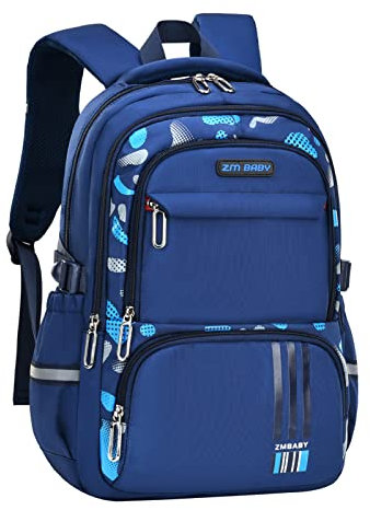 IvyH Schulrucksack Jungen,Bleiben Sie Bequem und Sicher mit Unserem Atmungsaktiven Rucksack Jungen-mit Rutschfestem Brustgurt,Reflektierendem Streifen