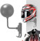Olymajy Helmhalter Wand montierter Motorrad Helmhalterung mit Haken, 180° drehbarer Helmständer zur festen Aufbewahrung von Helmen, Mützen, Kleidung, Handtaschen (Grau)