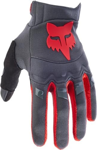 Fox Racing Dirtpaw Glove CE - Gepolsterte Knöchel, hoher Komfort, verstellbare Passform, Schutz für MX & Offroad, hohe Performance, Farbe: Grey/Red, Größe: S