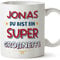 Mugffins Tassen Personalisieren mit Spruch für GROßNEFFE - Auf Deutsch - Du Bist Super - 11 oz / 330 ml - Individuell Anpassbar Geschenk