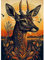 EOBROMD 5D Diamant Painting Bilder Erwachsene Antilope, Diamond Painting Tiere, DIY Diamant Malerei Set für Wanddekoration 30x40 cm