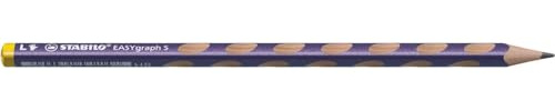STABILO Schmaler Dreikant-Bleistift für Linkshänder EASYgraph S Metallic Edition in metallic violett - Einzelstift - Härtegrad HB