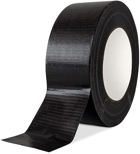 NDR London Duct Tape, Gaffer Tape, Gaffa Tape, 48mm x 45M, Strong Duct Tape Heavy Duty Adhesive Cloth Tape, Super Sticky And Waterproof Gaffa Tape, Carpet Tape (1, Black)
