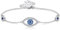 DAYLINLOVE Evil Eye Bracelets 925 Sterling Silver Blue Greek Evil Eye Bracelet Turkish Protection Third Evil Eye Jewelry Gift for Women Girls Men