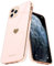 Teageo for iPhone 11 Pro Max Case Cute Heart Pattern for Women Girls Slim Luxury Bling Plating Soft TPU Anti-Scratch Shockproof Bumper Phone Case for iPhone 11 Pro Max, Light Pink