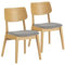 HOMN LIVING Pack 2 sillas Susi Color Roble, Madera Maciza, 49 cm (Ancho) 52 cm (Profundo) 82 cm (Alto)